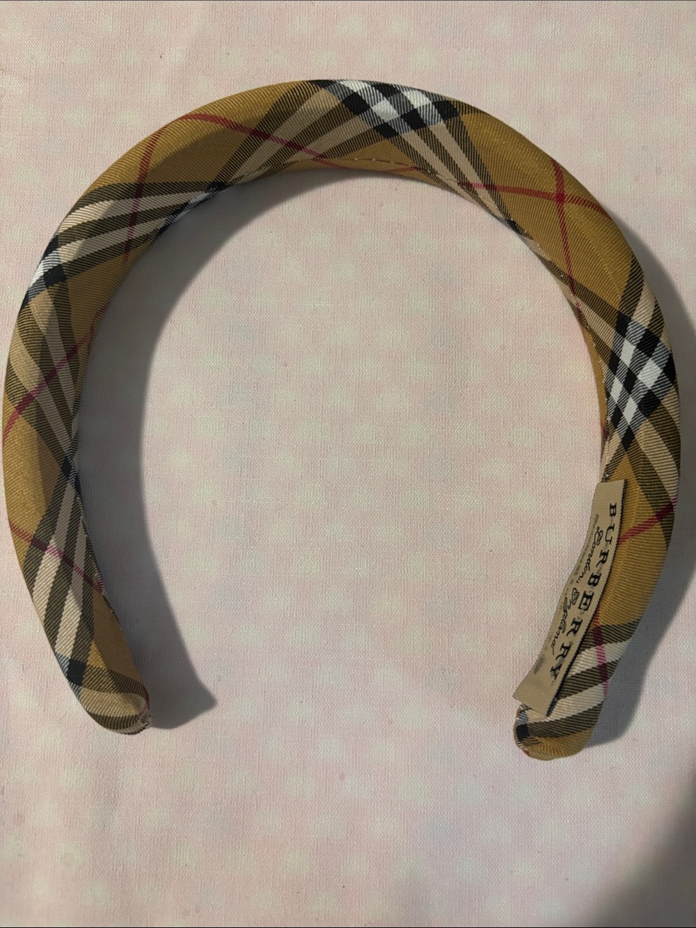 Burberry Tan Vintage Check Padded Headband